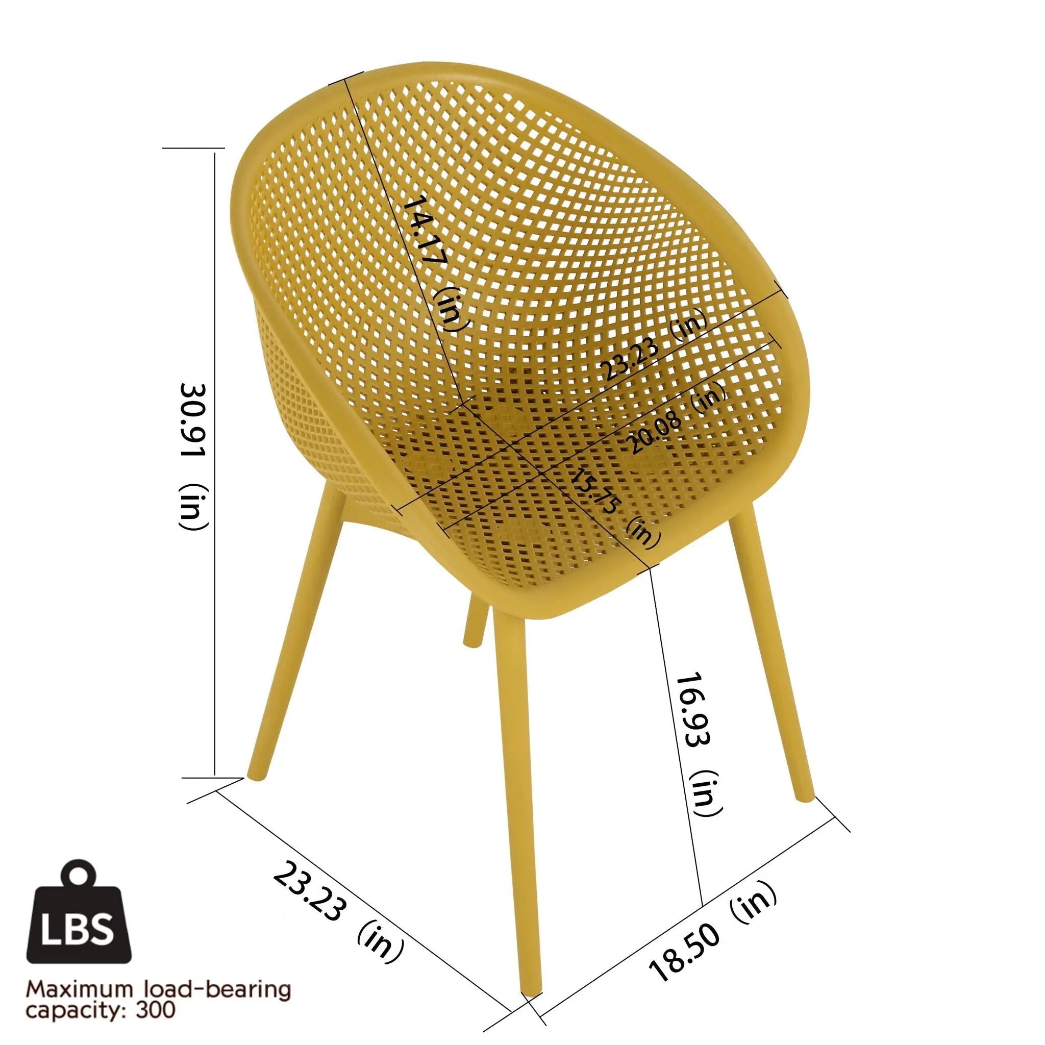 2 Piece Durable Single Chair With Hollow Out Design by HouseOfZazla