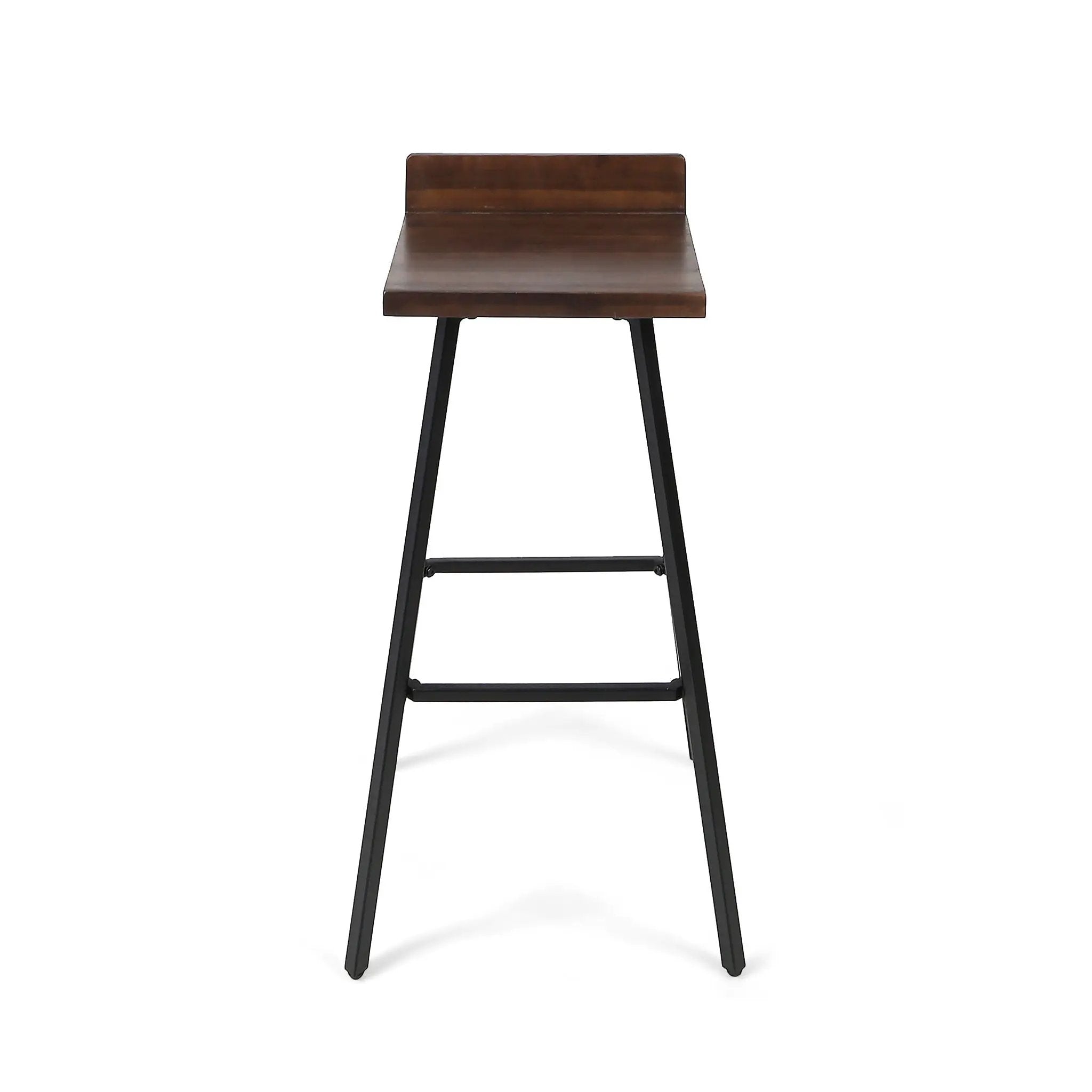 Outdoor Bar Stool With Low Backrests And Wood Seats (Set of 2) by HouseOfZazla