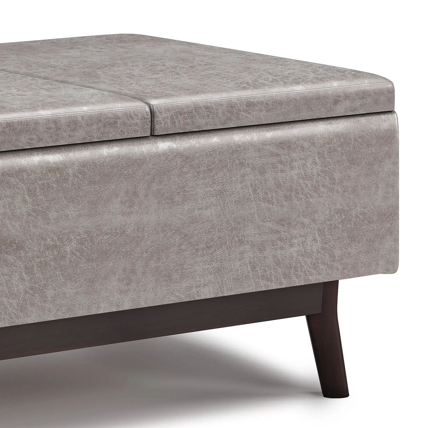 Owen - Tray Top Small Coffee Table Upholstered Storage Ottoman by HouseOfZazla
