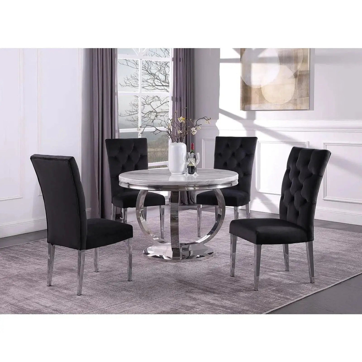 Modern Upholstered Tufted Dining Chair (Set of 2) by HouseOfZazla
