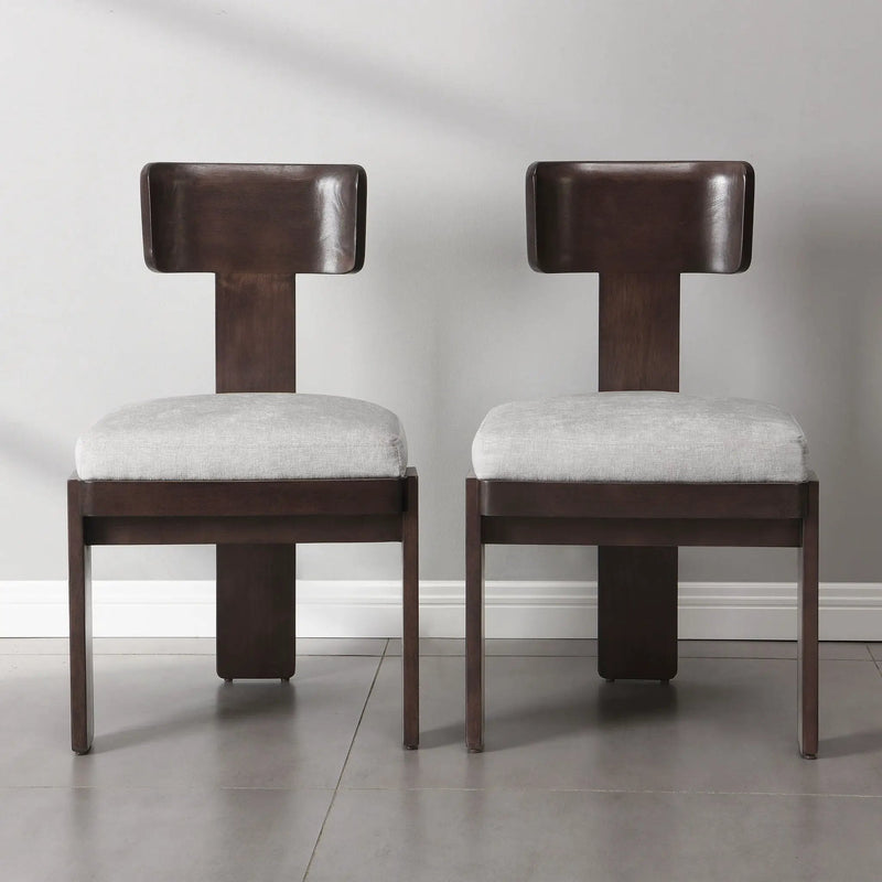 Upholstered Dining Fabric Side Chairs (Set of 2)
