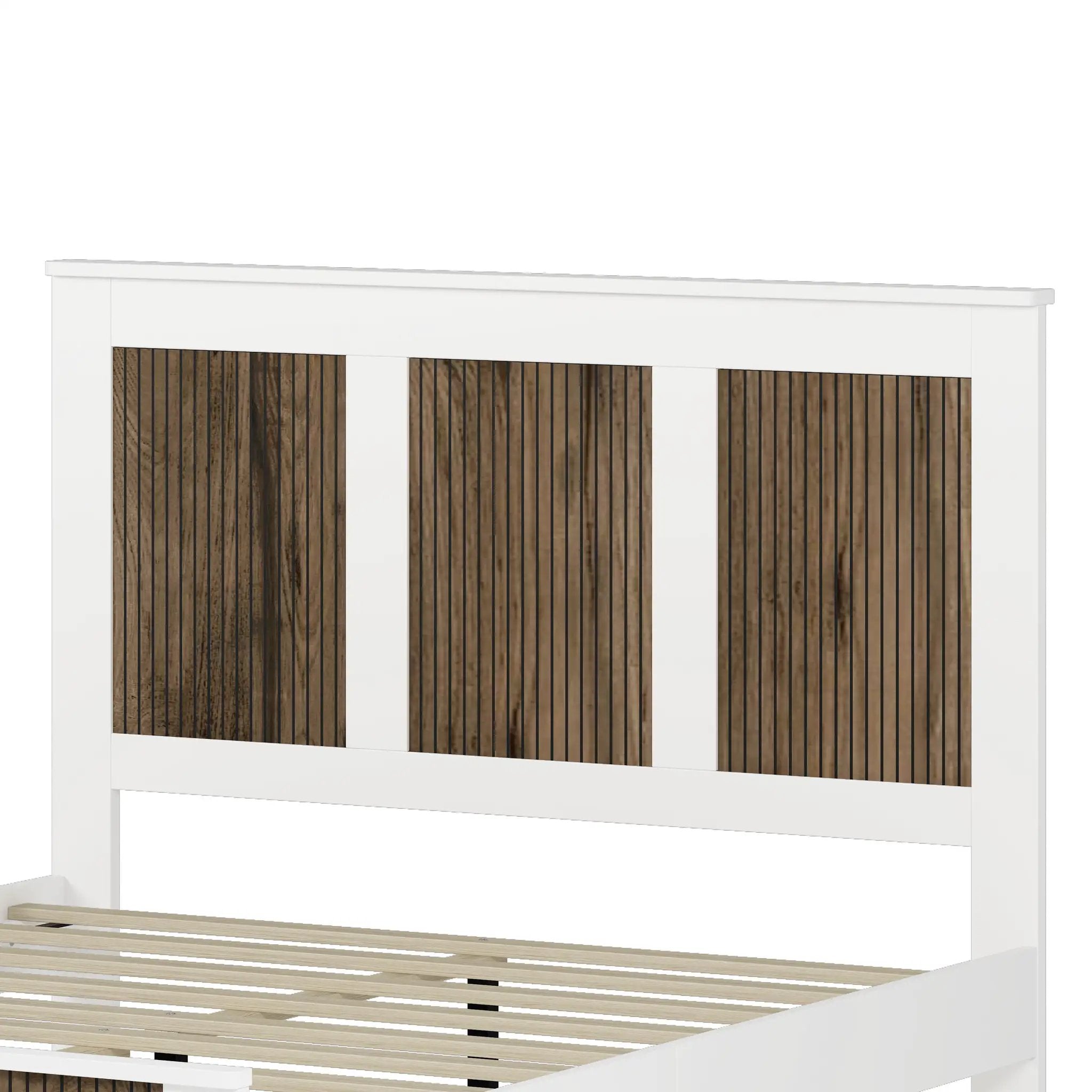 4-Pieces Bedroom Sets, Queen Size Farmhouse Platform Bed with Storage by HouseOfZazla