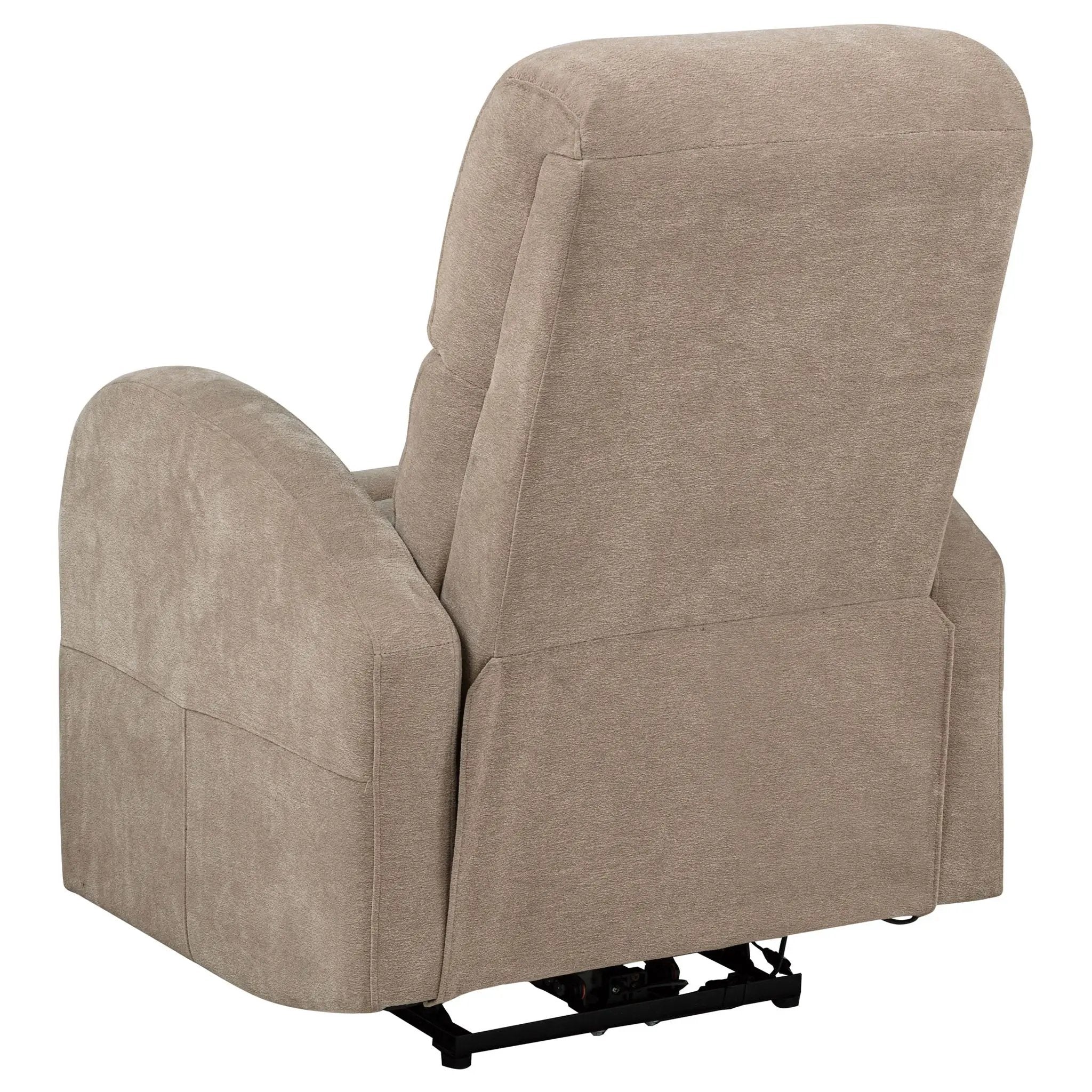 Grant Fabric Upholstered Power Recliner Chair Camel by Unique Piece Furniture