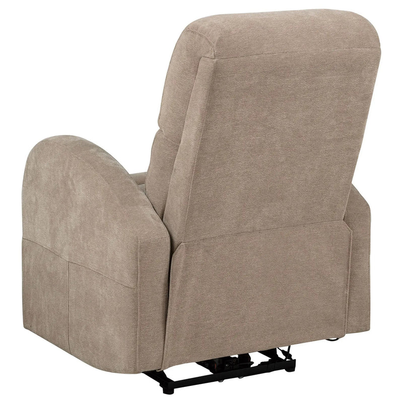 Grant Fabric Upholstered Power Recliner Chair Camel by Unique Piece Furniture