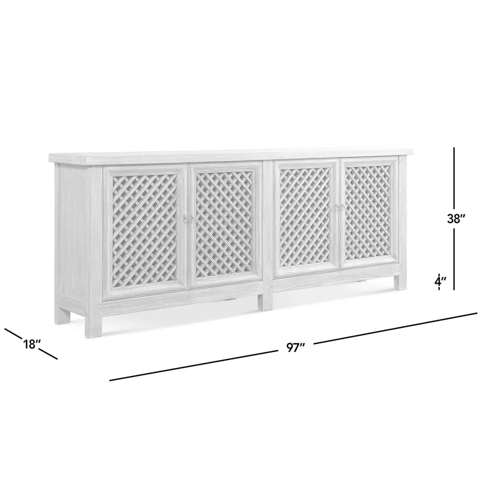 Arden - 4 Door Sideboard - Natural by HouseOfZazla