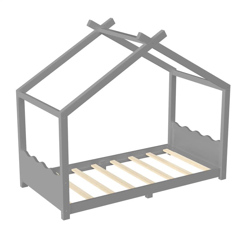 Twin House Floor Bed with Support Slats by HouseOfZazla