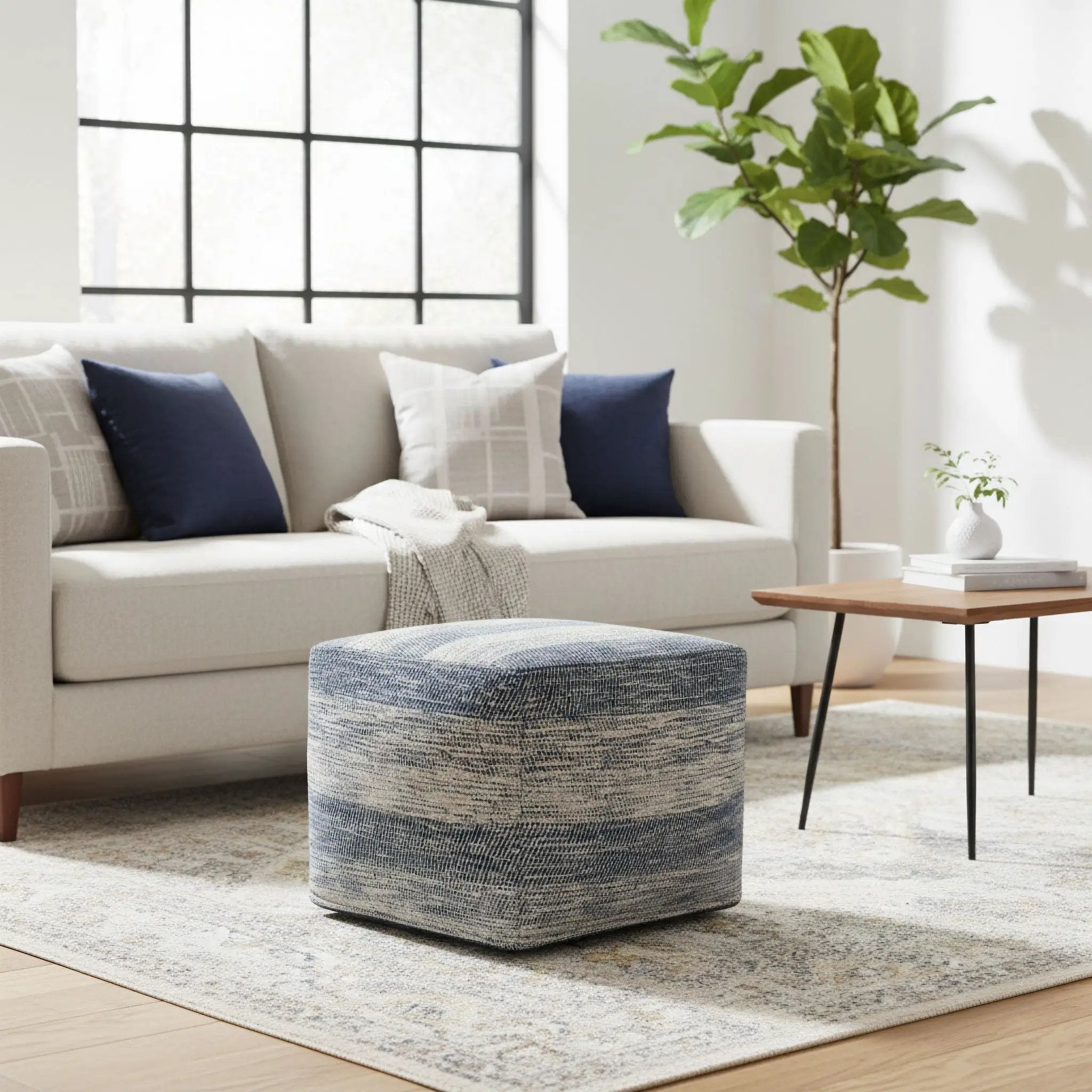 Clay - Square Pouf, Upholstered by Unique Piece Furniture