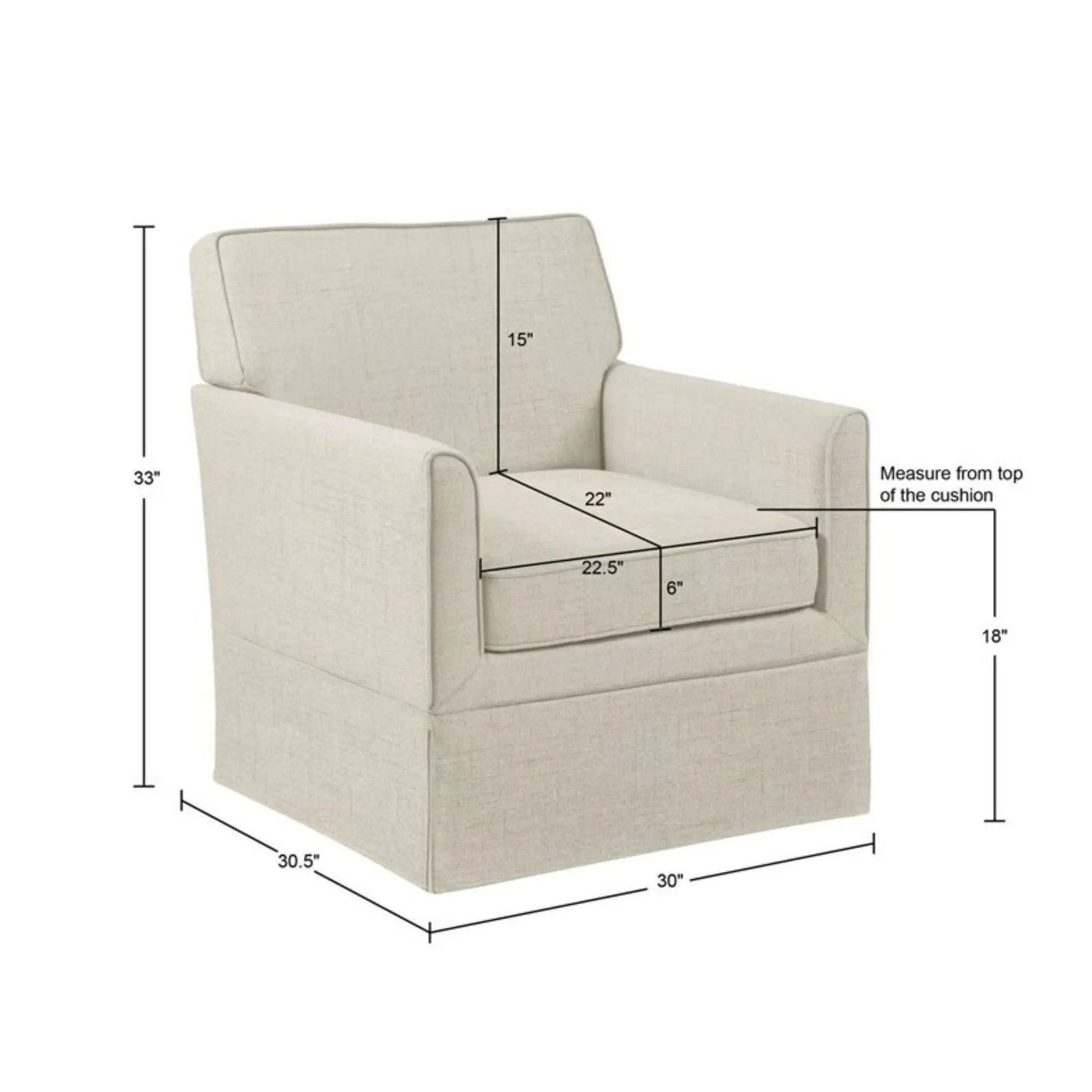 Timeless - Accent Armchair With Classic Track Arm Silhouette And Skirted Base by Unique Piece Furniture