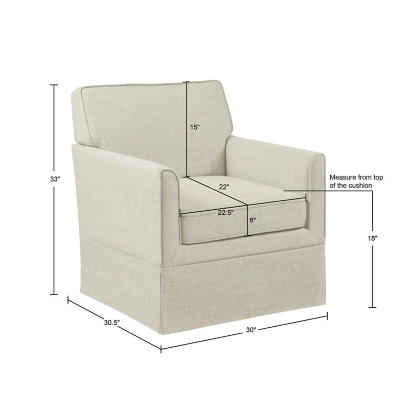 Timeless - Accent Armchair With Classic Track Arm Silhouette And Skirted Base by HouseOfZazla