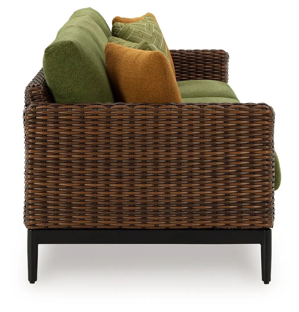 Horizon Hall - Sofa With Cushion - Brown / Green by Unique Piece Furniture