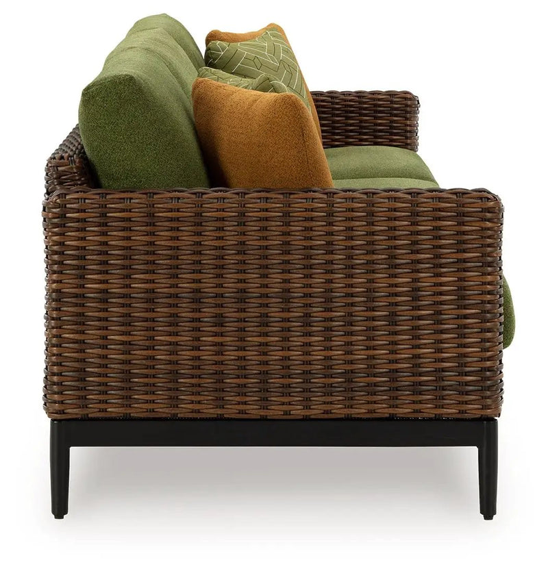 Horizon Hall - Sofa With Cushion - Brown / Green by Unique Piece Furniture