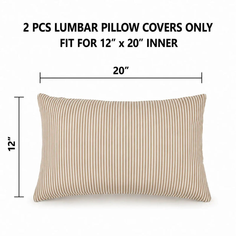 2 Pack Outdoor Lumbar Pillow Covers by HouseOfZazla