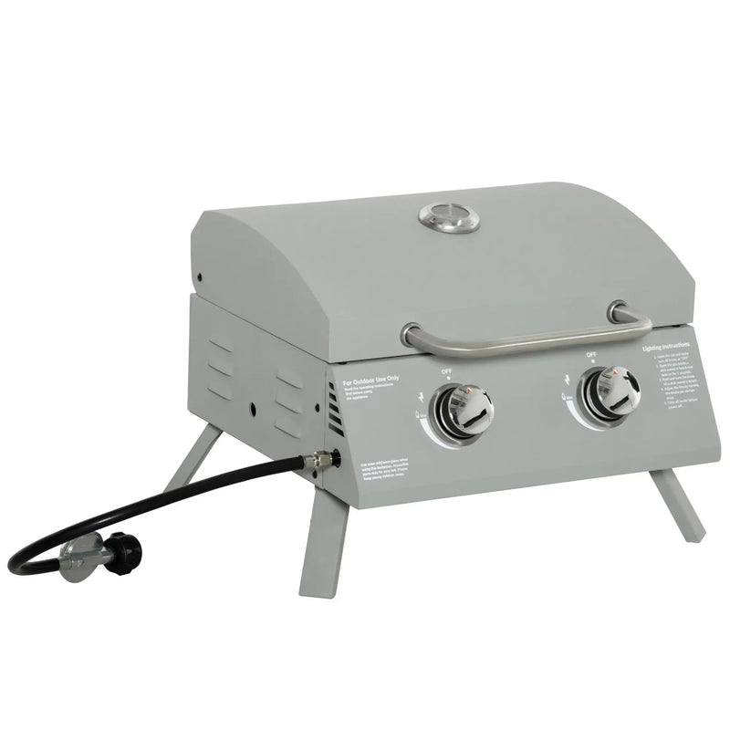Outsunny 2 Burner Propane Gas Grill Outdoor Portable Tabletop BBQ by HouseOfZazla