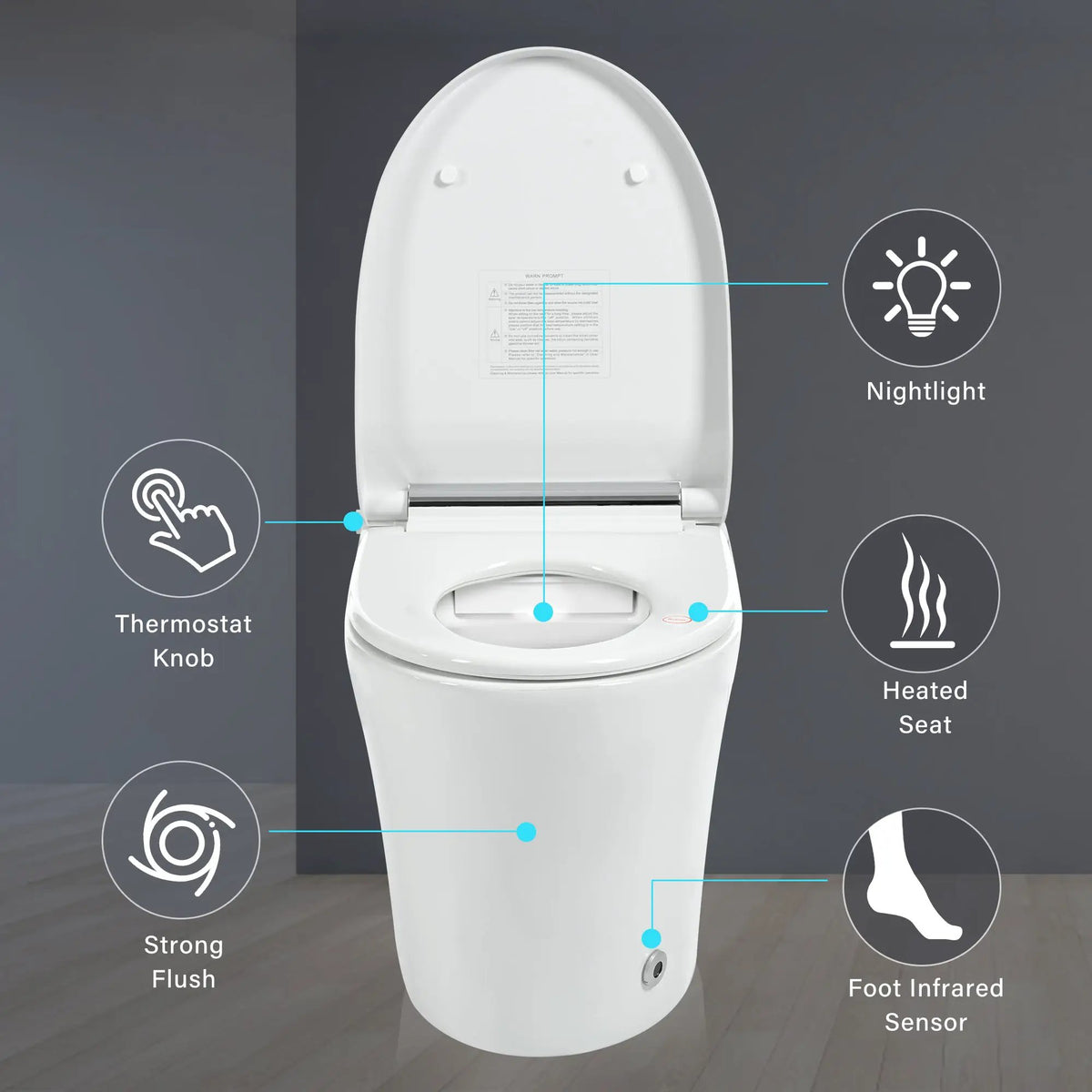 Smart Toilet with Built-in Heated Seat, photo 5 of 10