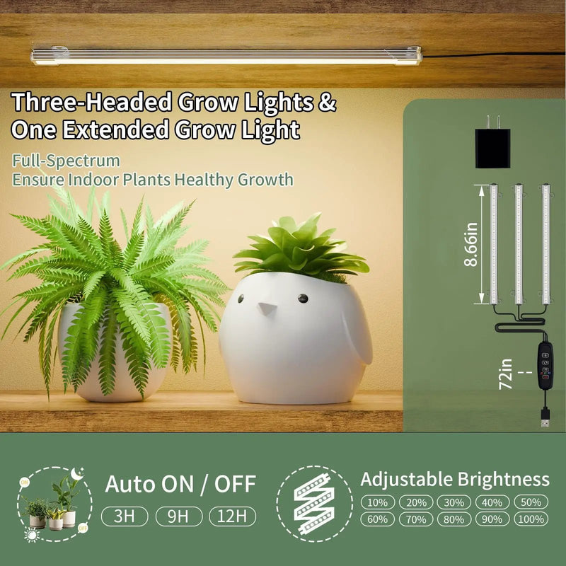 Plant Stand Indoor With Grow Light, 8 Tiered Tall Indoor Plant Shelves For Multiple Plants - Walnut / Black by Unique Piece Furniture