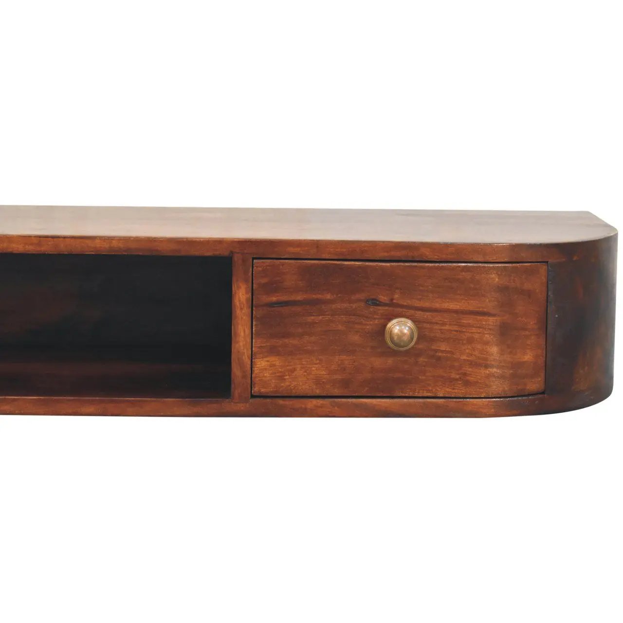 Lunar - Floating Console With 2 Drawer - Chestnut by HouseOfZazla