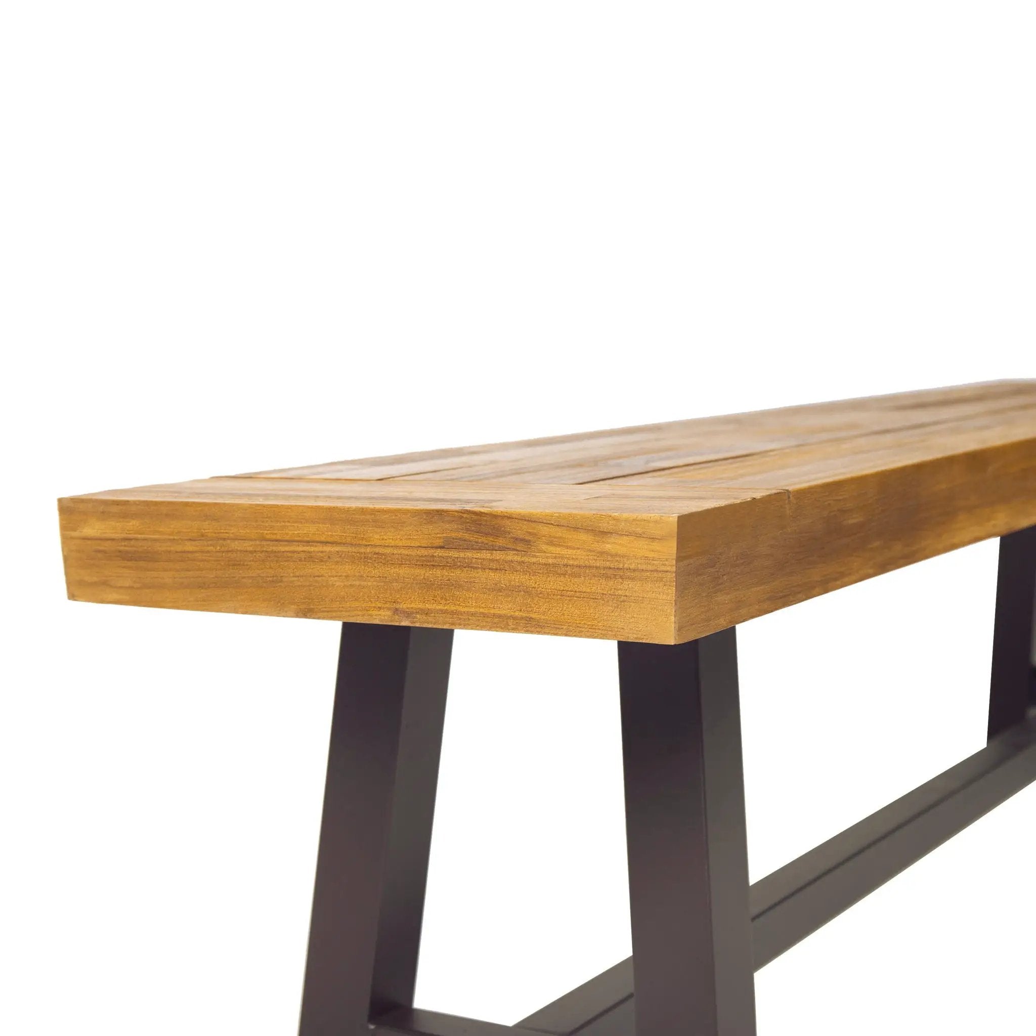 Tranquilizer Outdoor Acacia Wood Bench With Slat Panel Design by HouseOfZazla