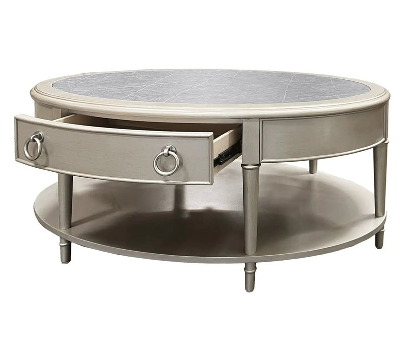 Kasa - Coffee Table - Sintered Stone Top & Champagne by Unique Piece Furniture