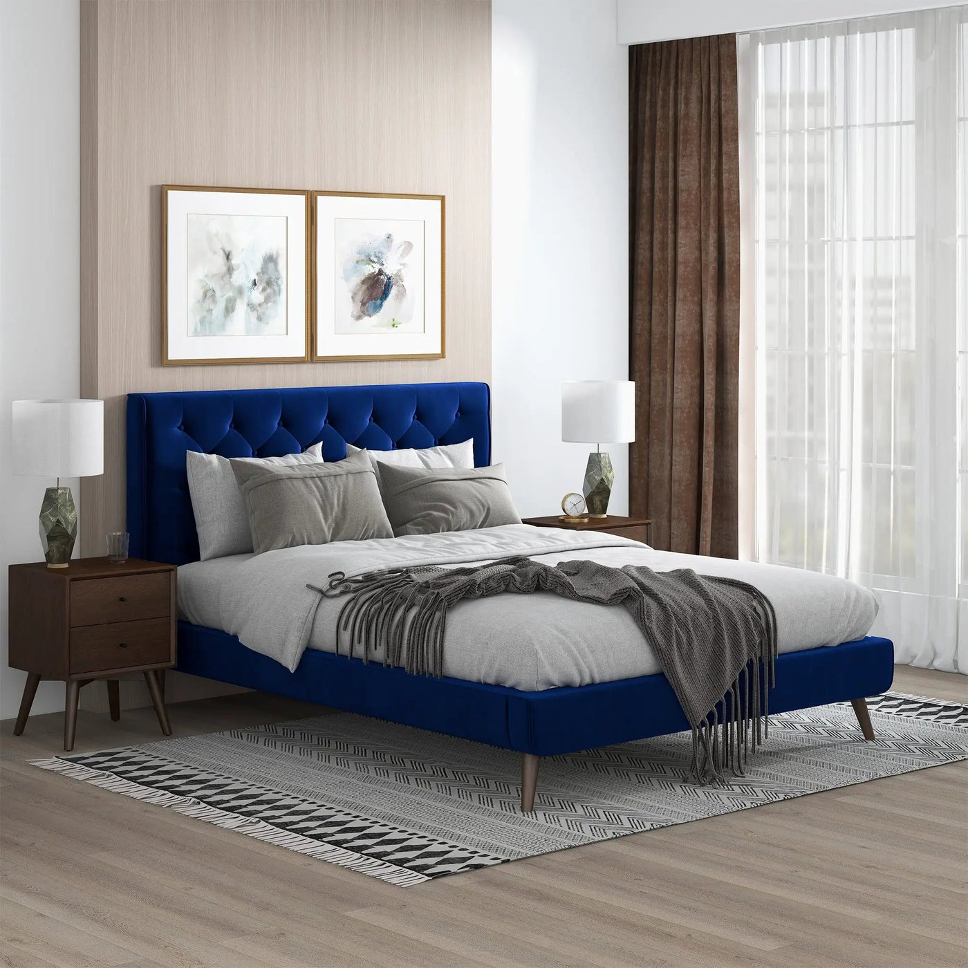 Dillon - Mid-Century Platform Bed by HouseOfZazla