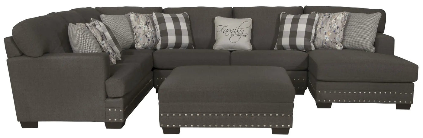 Crawford - Sectional With Cocktail Ottoman by Unique Piece Furniture