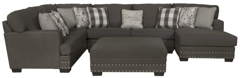 Crawford - Sectional With Cocktail Ottoman by Unique Piece Furniture