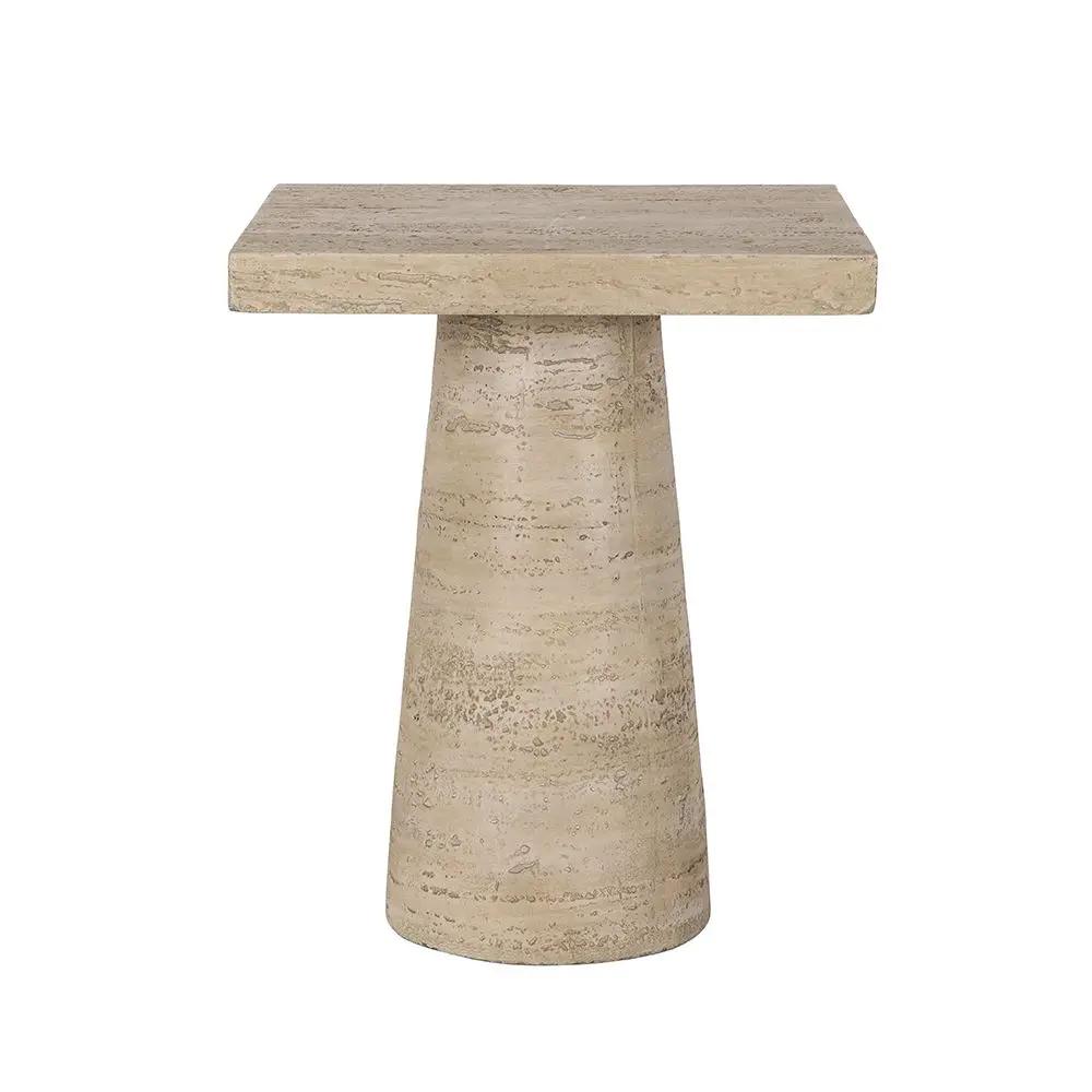 Square Side Table With Pedestal Base by Unique Piece Furniture