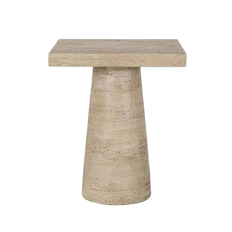 Square Side Table With Pedestal Base by HouseOfZazla