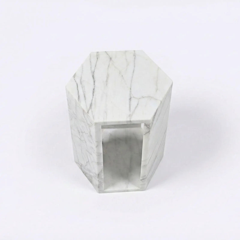 Modern Minimalist Hexagon Side Table by Unique Piece Furniture