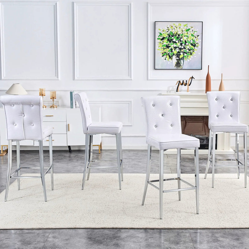 Bar Chairs & Crystal Clasp Design (Set of 2)