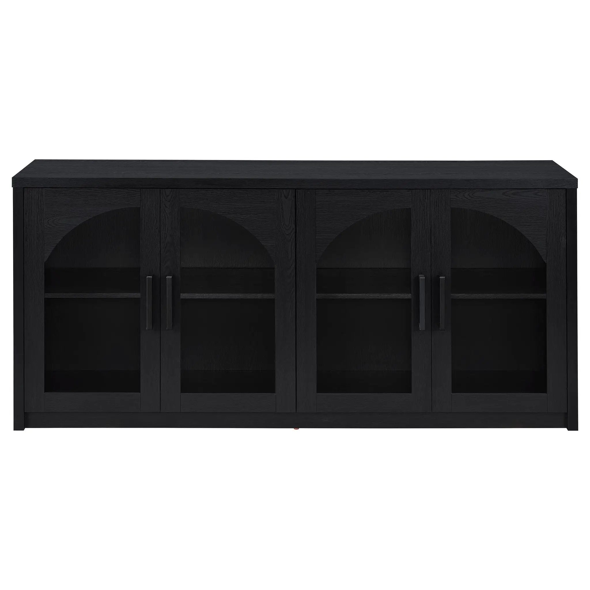 Riva 4-door Dining Sideboard Buffet Storage Credenza Black by Unique Piece Furniture