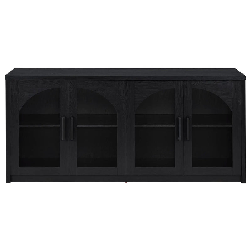 Riva 4-door Dining Sideboard Buffet Storage Credenza Black by Unique Piece Furniture