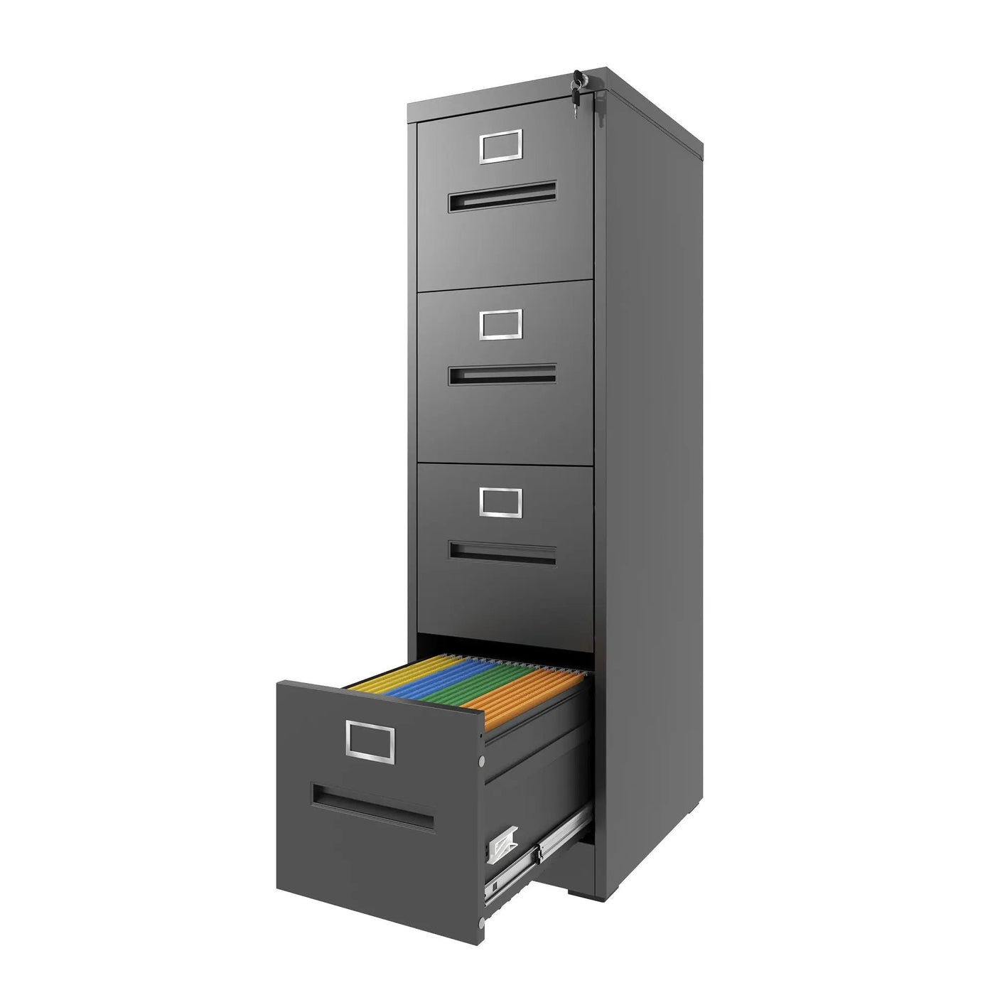 Premium Drawer File Cabinet With Lock, Metal Vertical Design, A4 Legal / Letter Size by HouseOfZazla