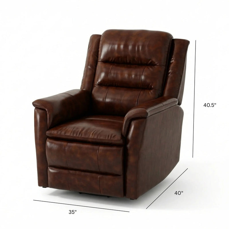 Swivel Recliner With Manual Adjustable Footrest by Unique Piece Furniture