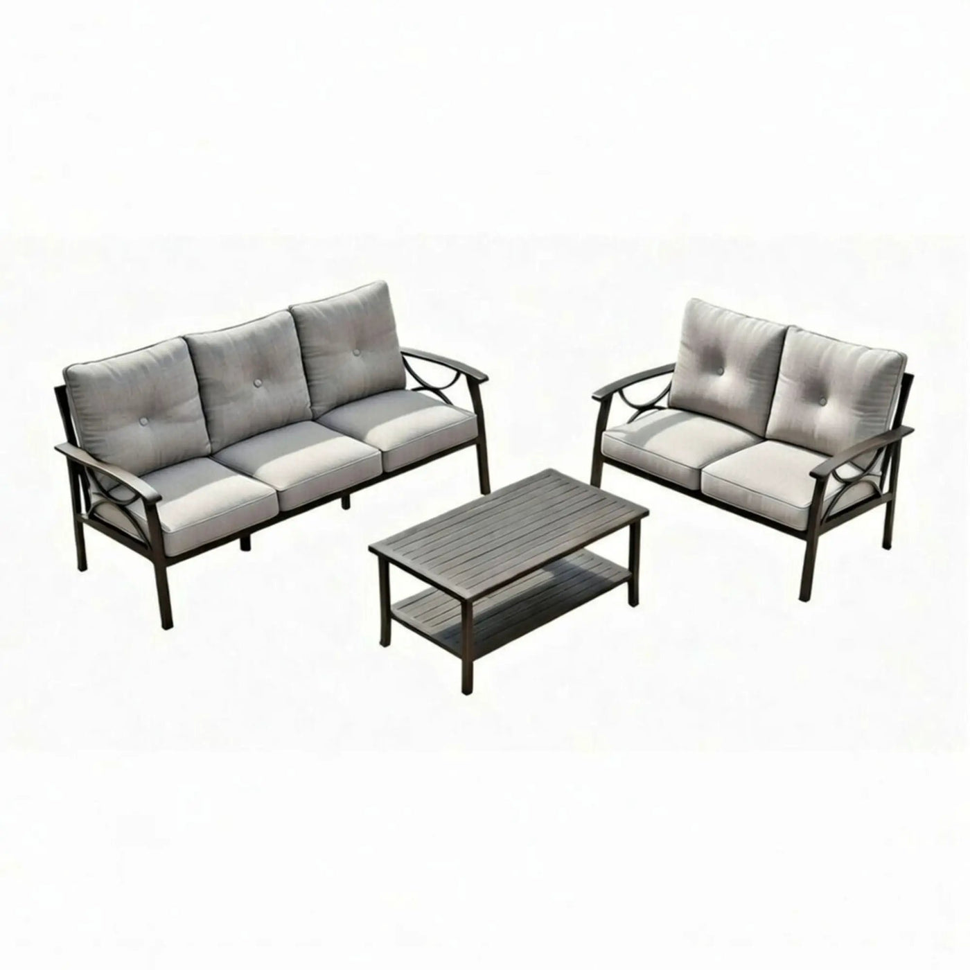 Patio Furniture Set with Coffee Table and Cushions for Backyard by HouseOfZazla
