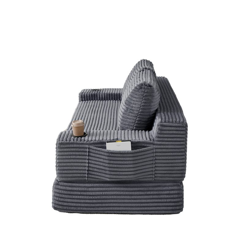 70.8-Inch Corduroy Two-In-One Sofa Bed by HouseOfZazla