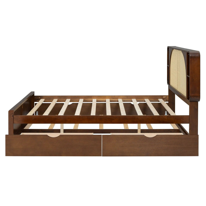 Headboard Bed With 2 Drawers And Trundle by HouseOfZazla