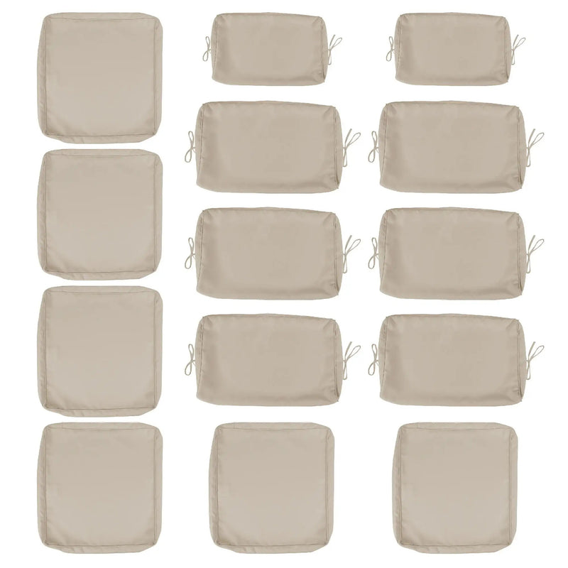 Cushion Covers For 7 Piece Wicker Sectional Sofa, 14 Pack Seat And Back Slipcovers With Zipper by HouseOfZazla