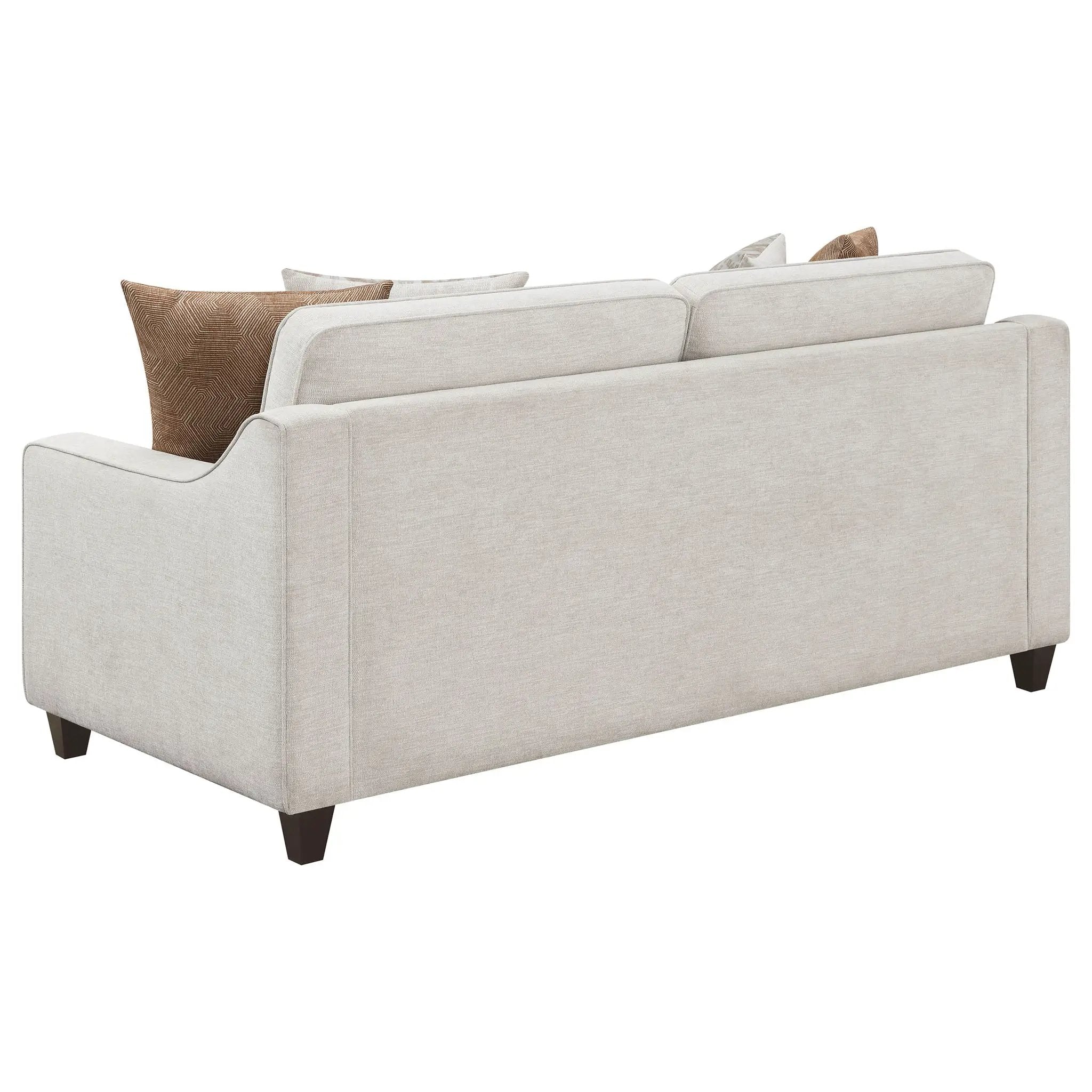 Christine 2-piece Upholstered Sloped Arm Sofa Set Beige by Unique Piece Furniture