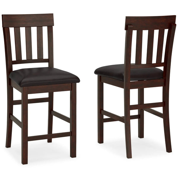 Haddigan - Upholstered Barstool (Set of 2) - Dark Brown, photo 2 of 7