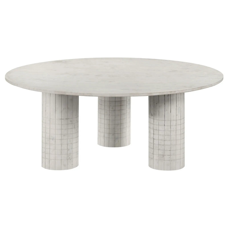 Astoria 3-piece Marble Coffee and End Table Set White by Unique Piece Furniture