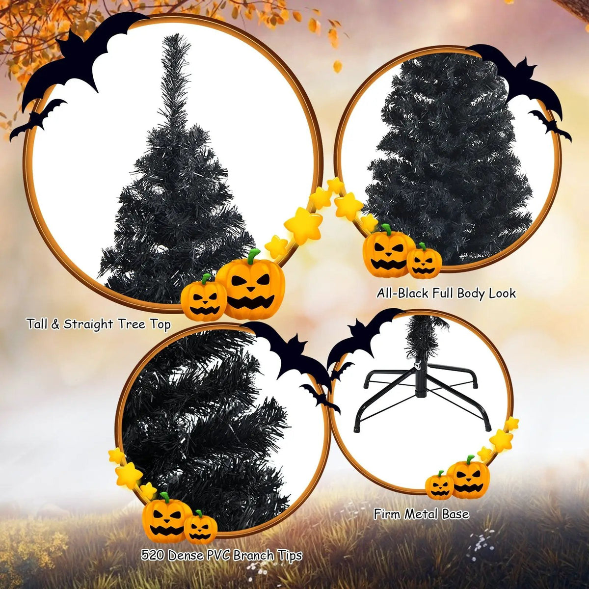 6 Feet Unlit Pencil Slim Tree Artificial Christmas Tree, photo 5 of 9