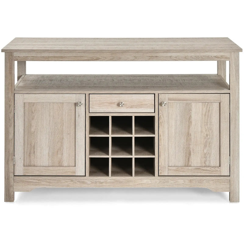 Server Buffet Sideboard With Wine Rack and Open Shelf by DirectDeals