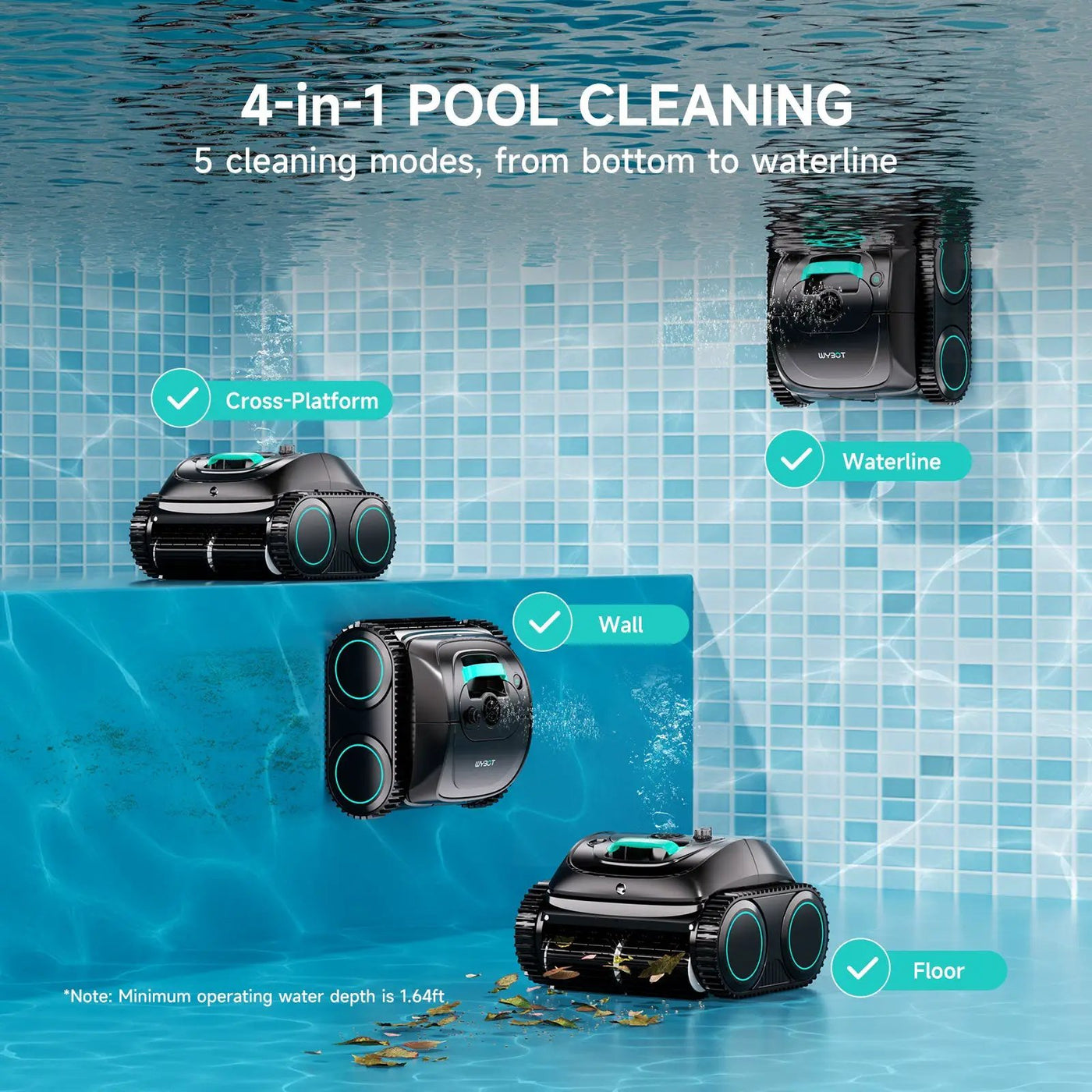 WYBOT Full Pool Solution Bundle-C1 & F1 by WYBOT