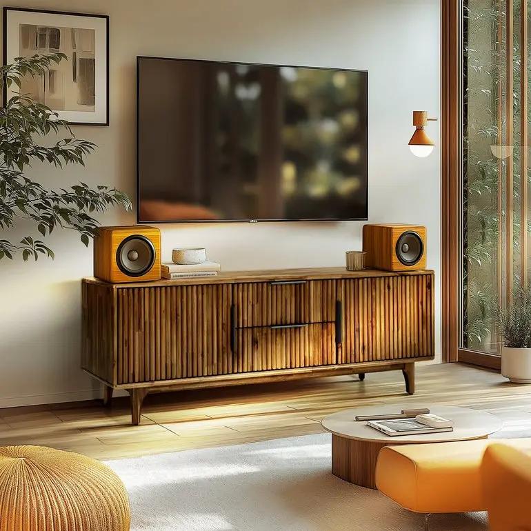 Bosk Wood Fluted TV Stand by Megsu