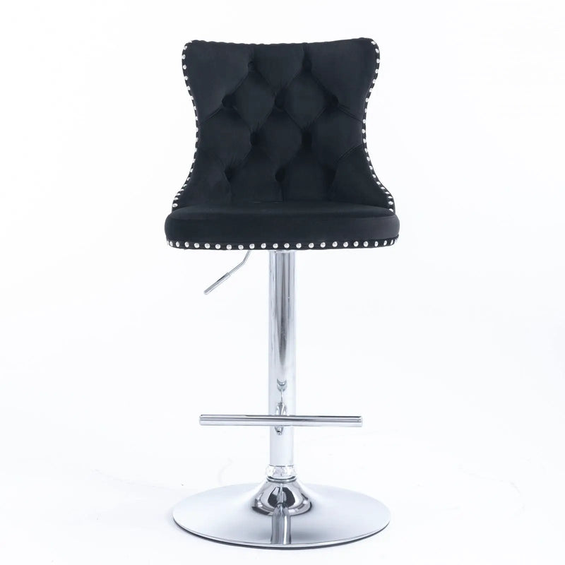 Swivel Adjustable Height Barstools Set of 2 by HouseOfZazla