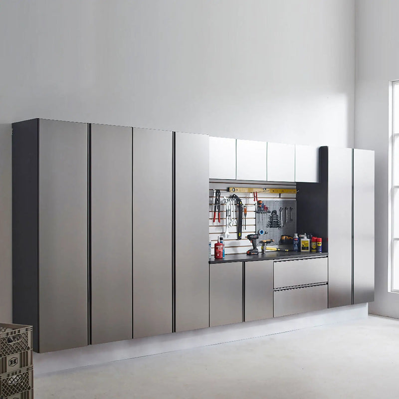 Nova Series - Wall Mounted Utility Storage Garage Cabinet - Dark Gray by HouseOfZazla