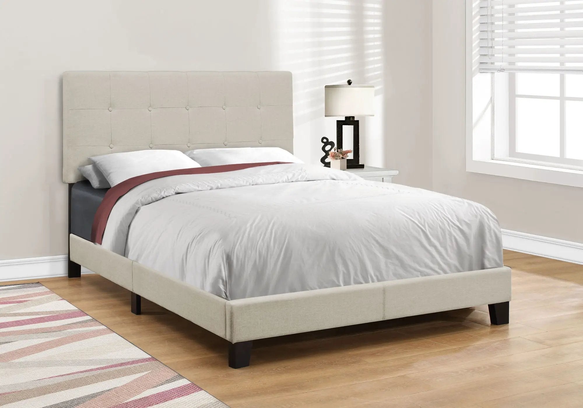 Bed, Upholstered, Frame Only, Transitional by Unique Piece Furniture