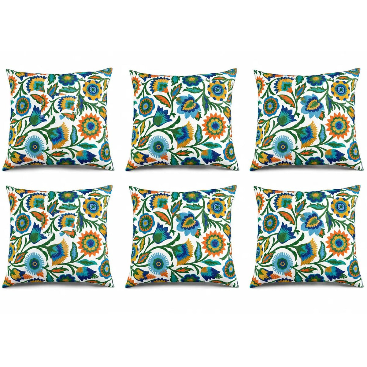 6 Pack Outdoor Pillow Covers - 18x18 Inch by HouseOfZazla