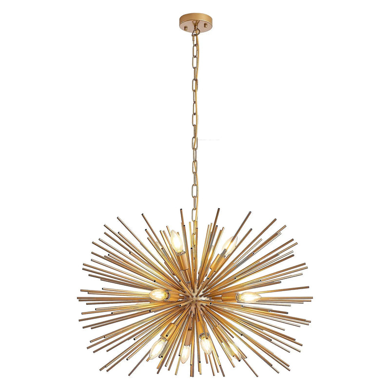 29" Mid-Century Modern 12-Light Starburst Chandelier by HouseOfZazla