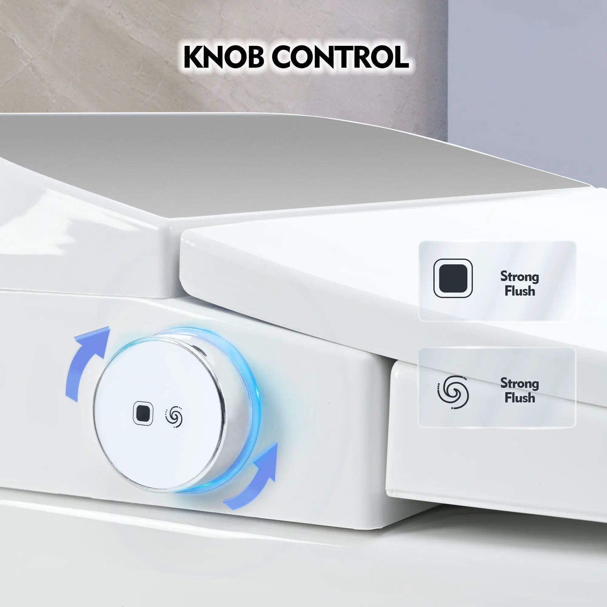 Heated Seat Smart Toilet, One Piece Toilet, Automatic Flush Tank Less Toilet Without Bidet, With Foot Sensor Flush - White Night Light, Knob Control, Power Outage Flushing, Soft Close Cover - White by HouseOfZazla